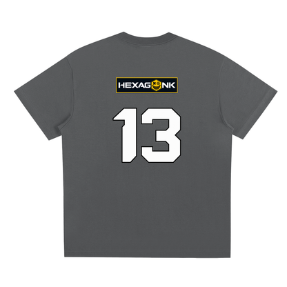 Chapter I — The Anomaly: Number 13 Two-Sided Graphic Tee in White, back view