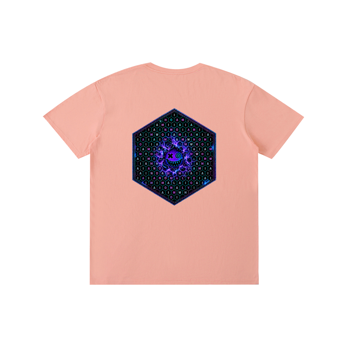 Hexagonk Anomaly Code Side Quest Graphic Tee in Pink, back view