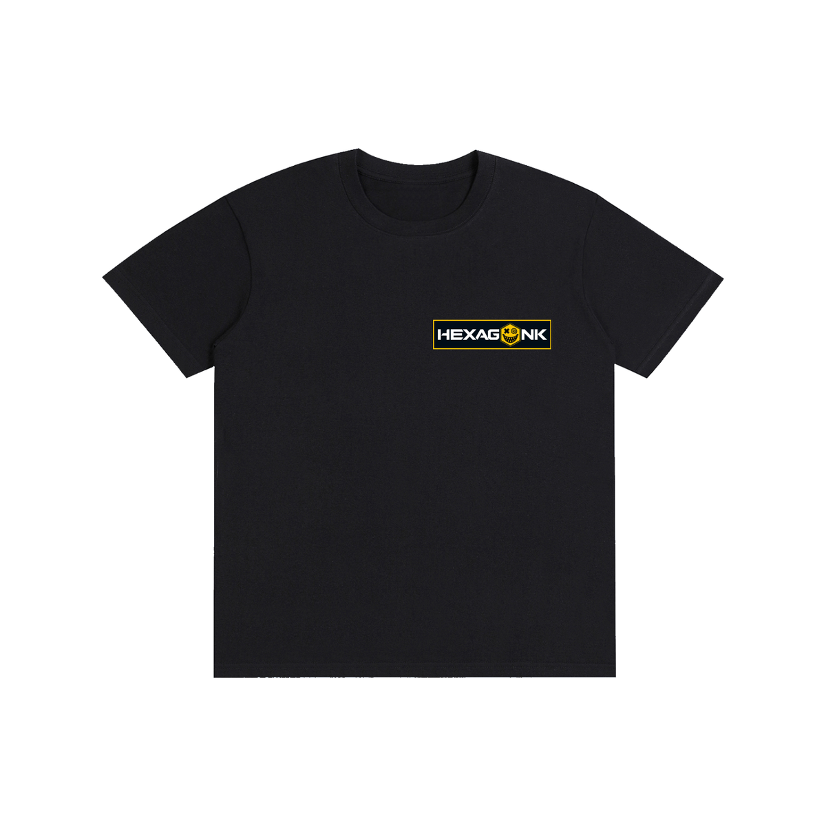 Hexagonk Anomaly Code Side Quest Graphic Tee in Classic Black, front view