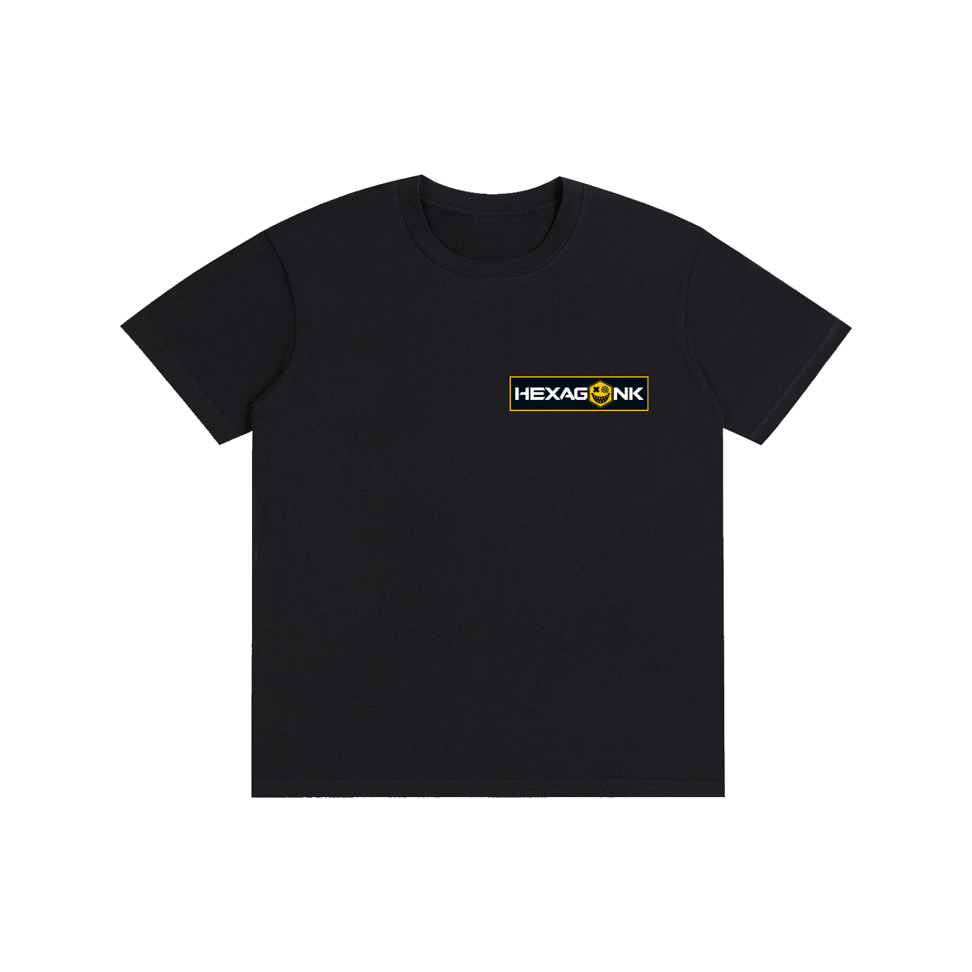 Hexagonk Anomaly Code Side Quest Graphic Tee in Classic Black, front view