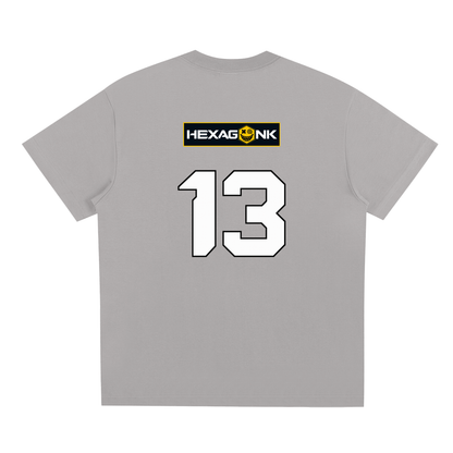 Chapter III — Escape: Number 13 Two-Sided Graphic Tee in Apricot, back view