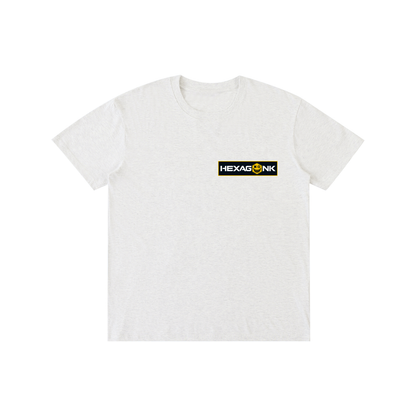 Hexagonk Anomaly Code Side Quest Graphic Tee in Flower Gray, front view