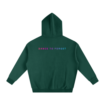 Back view of the After Hours Dance To Forget eden green hoodie with a plain back