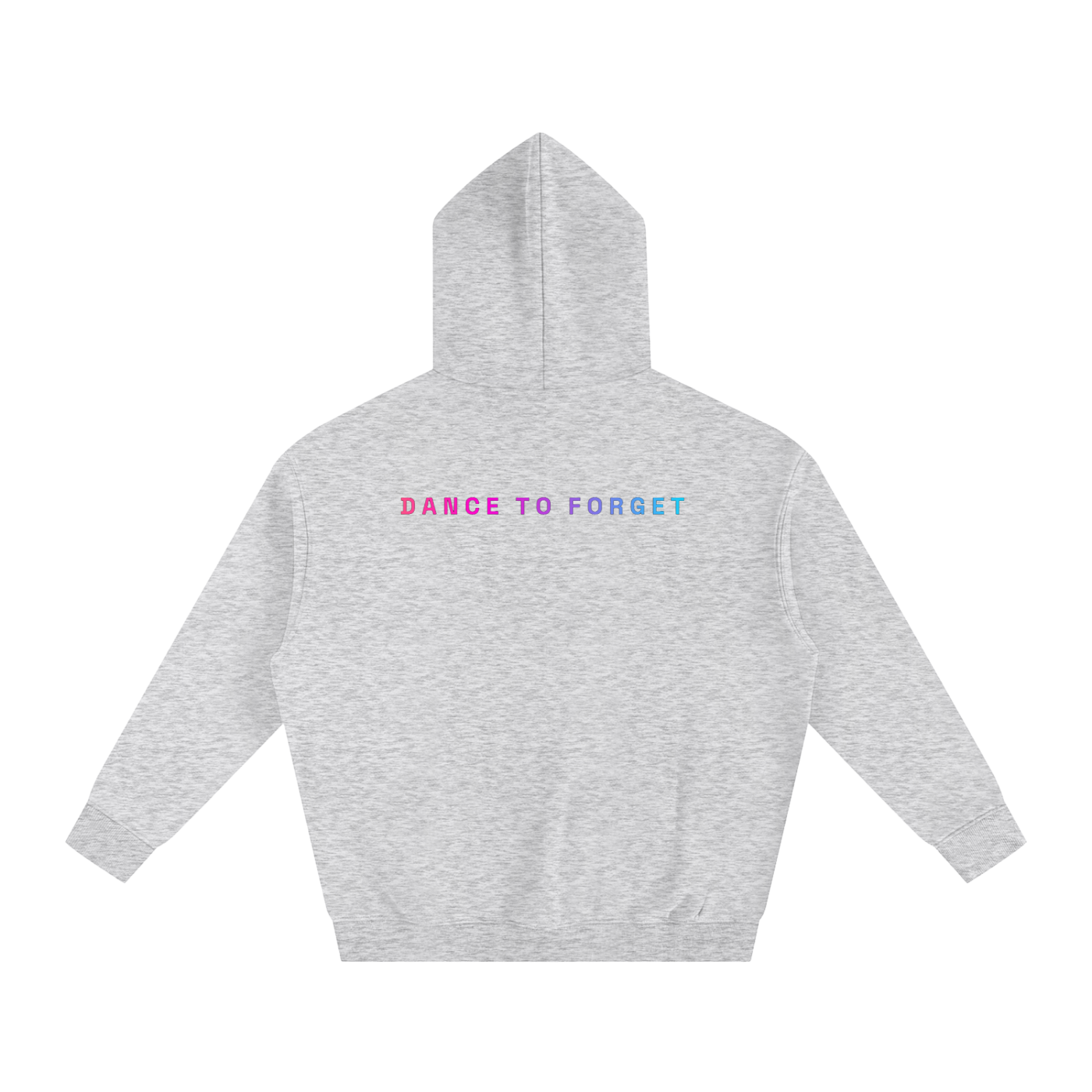 Back view of the After Hours Dance To Forget flower gray hoodie with a plain back
