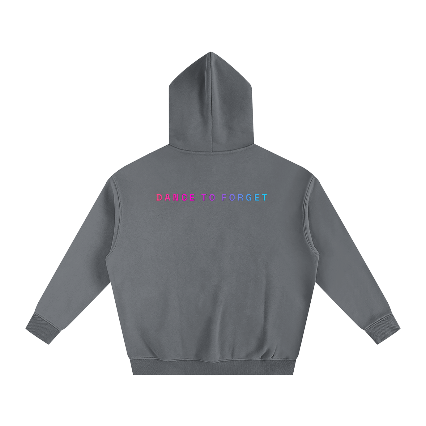 Back view of the After Hours Dance To Forget gray hoodie with a plain back