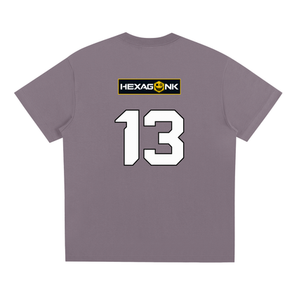 Chapter III — Escape: Number 13 Two-Sided Graphic Tee in Black, back view