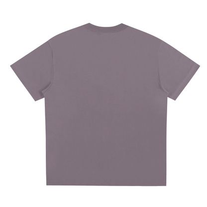 Chapter II — Overload: Core Graphic Tee in Plum Purple, back view
