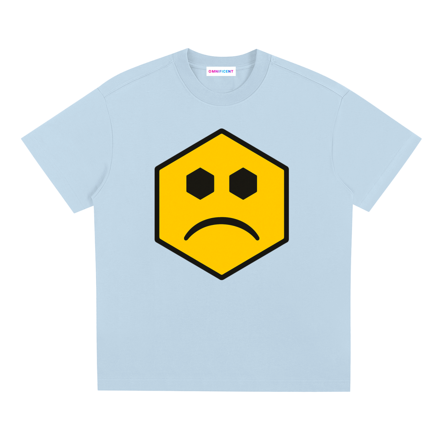 Chapter II — Overload: Core Graphic Tee in Sky Blue, front view