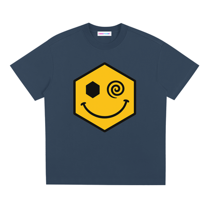 Chapter III — Escape Graphic Tee in Midnight Blue, front view
