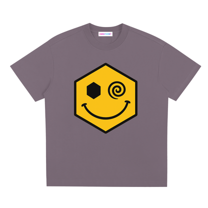 Chapter III — Escape Graphic Tee in Plum Purple, front view