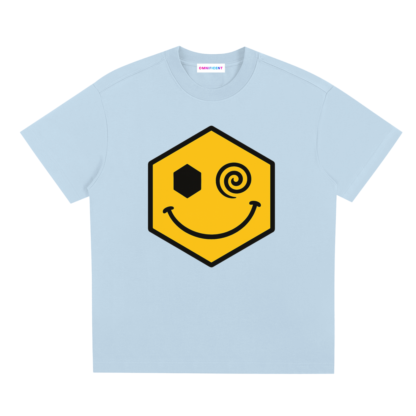Chapter III — Escape Graphic Tee in Sky Blue, front view
